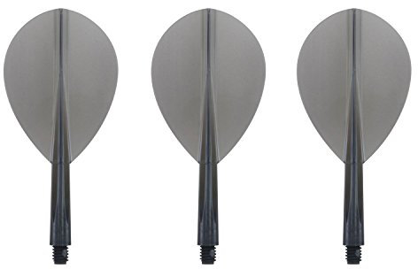 Condor Darts Flight Plain Clear Black Teardrop S