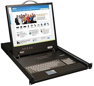Tripp Lite B040-008-19 NetController mit 8-Anschlüssen, 1 HE Rack-Mount-Konsolen-KVM-Switch mit 19 Zoll. LCD