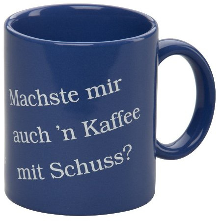 Club Las Piranjas® Keramiktasse Schuss, blau