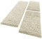 Paco Home Bettumrandung Läufer Shaggy Hochflor Langflor Teppich in Creme Läuferset 3 TLG., Grösse:2mal 70x140 1mal 70x250
