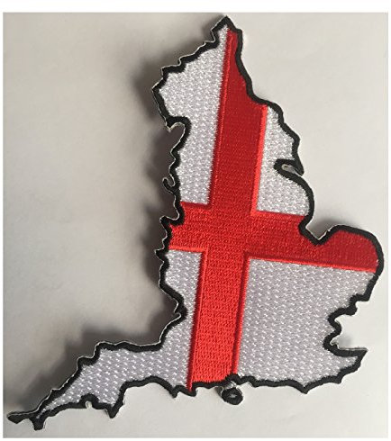 England badge patch, iron or sew on map of England