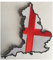 England badge patch, iron or sew on map of England