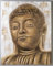Casablanca Wandbild Buddha Bild kupfer auf weiss 80x100cm Dekobild Ölbild