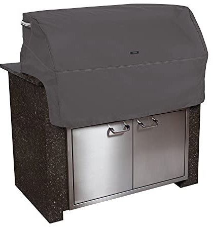 Classic Accessories Ravenna Wasserabweisende 57 Zoll Eingebaute BBQ Grill Top Abdeckung, Taupe, Grill Abdeckhaube für Outdoor Grill, BBQ Cover