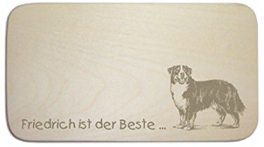 Frühstücksbrettchen « Berner Sennenhund » mit persönlicher Wunschgravur - Brett Frühstücksbrett Frühstück Schneidebrett - Hund