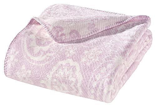 WOHNWOHL® Kuscheldecke (150x200cm) • Weiche Tagesdecke • Sofadecke • Wohndecke • Schlafdecke • Oeko-Tex zertifizierte Baumwolldecke • Samtig weiche Decke • Decke mit Muscheln