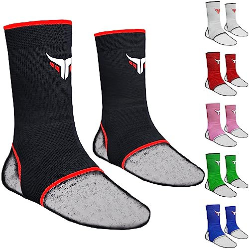 Mytra Fusion Knöchelbandage Atmungsaktive Knöchelbandage MMA, Muay Thai, Fitnessstudio, Kampfverband Boxen Knöchelbandage (Black, S/M)