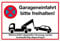 WANDKINGS Hinweisaufkleber für den Innen- und Außenbereich - Garageneinfahrt freihalten! - 20x15 cm - Aufkleber ohne Schild