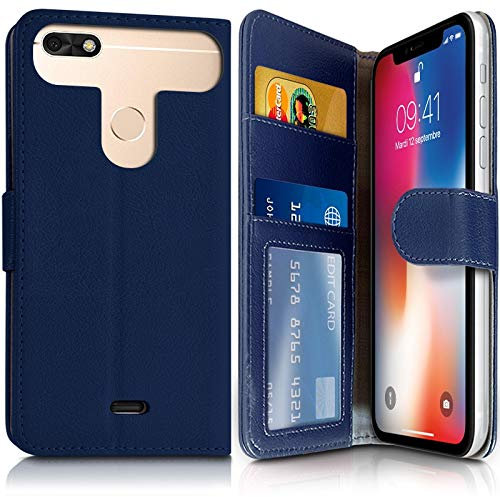 KARYLAX Etui Portefeuille Bleu (Ref.4-C) pour Smartphone Archos Diamond 2 Plus