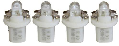 LED-Mafia 4X Halogen Round Heat Tachobeleuchtung Cockpitbeleuchtung Set - weiß blau rot Cockpit f (blau)