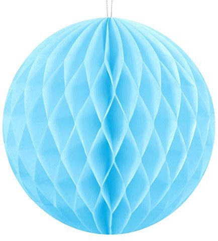 Wabenball 10cm, 20cm oder 30cm viele Farben Honeycomb Wabenbälle aus Seidenpapier (Hellblau, 10cm)