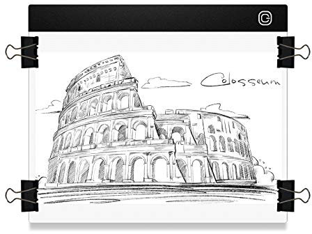 JUSONEY Diamond Painting Zubehör Mini LED Lichtkasten Dimmable Light Board Kit für 5D Diamant Malerei Künstler Skizzieren Power von USB mit Clips (Mini LED Licht Pad)