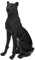 Atmosphera - Skulptur Panther - Kunstharz H. 62 cm - Schwarz