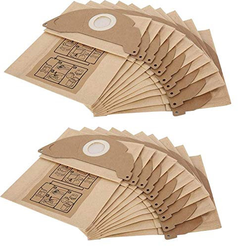Cleaner Paper Bags-15pcs Vacuum Cleaner Paper Filter Bags for KARCHER WD2250 A2004 A2054 MV2 Disposable Filter Bag Wet or Dry Vacuum Cleaner for Home Office