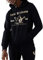 True Religion Men's Metallic Buddha Fleece Hoody, Black, XL