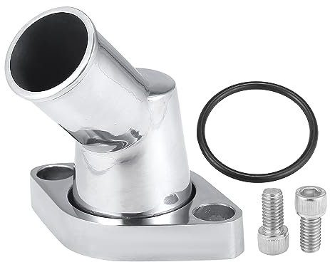 X AUTOHAUX 1set 45° Aluminum Thermostat Water Neck Housing Gasket Seal for Car