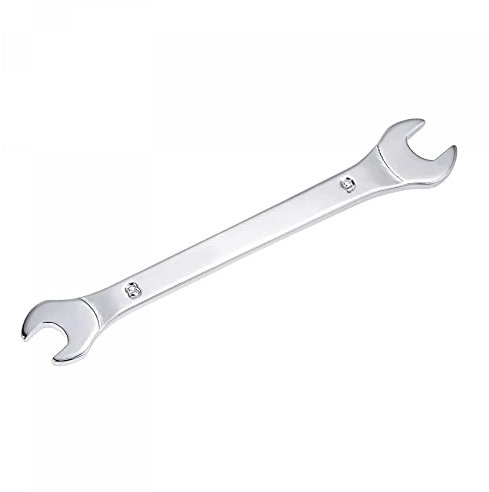 sourcing map Thin Open End Wrench, 8mm x 9mm Metric Mirror-Chrome Plated High Carbon Steel, for Household Maintenance and General Repairs