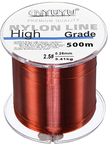 PATIKIL 547Yard/1640FT Nylon Fishing Line, 8Lb Monofilament String Wire Fluorocarbon Coated for DIY Craft Hanging Decoration, Wine Red