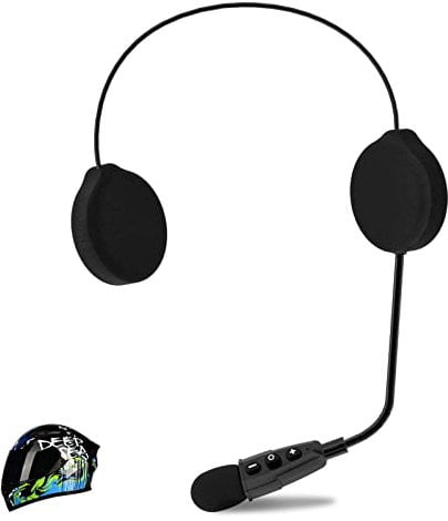 EJEAS E1+ Auricolare Bluetooth 5.1 per Casco da Moto, con Funzione di Riduzione del Rumore CVC ed Effetti Sonori 3D, Altoparlante per Cuffie per Casco da Moto Può Collegare 2 Telefoni Cellulari