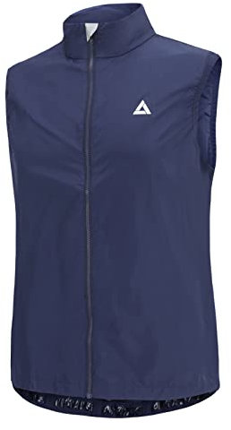 Airtracks Herren Fahrradweste Laufweste Pro Line Radweste Leichte Wind Weste Reflektierend Winddicht Ärmellos Windstopper Atmungsaktiv S M L Xl XXl 3XL 4XL - navy-blau - S