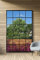 MirrorOutlet The Genestra - Black Modern Window Garden Full Length Garden Wall Mirror 69 X 43 (174CM X 110CM) Silver Mirror Glass with Black Metal Frame