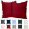 Kissenbezug 60x60 Baumwolle Renforcé (2er-Set) - Burgunderrot - Dicht gewebt mit 57 Fäden/cm² - Kissenhülle 60x60 cm - Oeko Tex Zertifiziert - Dreamzie