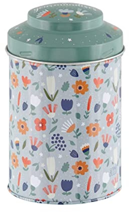 DLP - Subtile Box, Metall, Mehrfarbig, Box, L, Lebensmittelecht, 14 cm x 9.5 cm x 14 cm, Rechteckig, Drehverschluss, Kühlschrank sicher, Gefrierschrank sicher, Handwäsche, 1 Count, Kanister