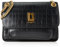 KARL LAGERFELD Damen Lyon Shoulder Bag Umhängetasche, Schwarz/Gold