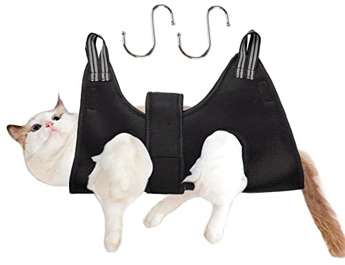 Decorhome Cat Holder for Nail Clipping | Pet Nail Trimming Bag Grooming Holder,No Scratching Pet Hammock Sling for Bathing, Nail Trimming, Nail Clipping, Examining