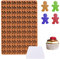 Vordpe Stampo in silicone per cioccolato, in silicone con raschietto per pasta, 1 confezione da 77 stampi per fondente, caramelle fai da te, biscotti, gelatina (uomo di pan di zenzero) (VORXF-034-2)