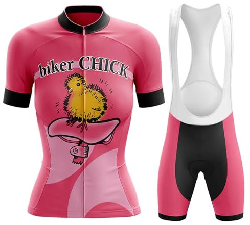 Completo Ciclismo Donna Estivo Abbigliamento Bici MTB Tuta Ciclista Manica Corta,Maglietta Bicicletta e Salopette Pantaloncini con 19D Gel Imbottiti,Maglia Ciclo Asciugatura Rapida Traspirante|B9,4XL