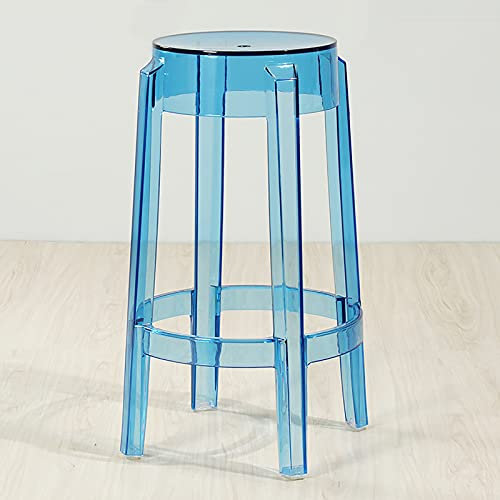 CENAP Acryl-Küchen-Esszimmerstuhl, Moderne Schlichtheit, Thekenhöhenhocker, transparente Barhocker-Stühle, Akzentstuhl, mehrere Farboptionen, Blau, 26 Zoll