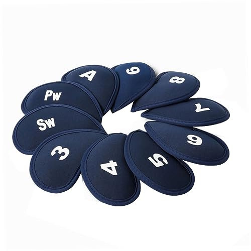 OHPHCALL 11pcs Golf Club Cap Fabric Headcovers Driving Iron Headcover Head Covers for Irons Golfing Club Covers Iron Club Covers Finger Cover Clubs Elastic Material Protective Case Thicken