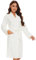 Ymmchy Weicher Bademantel Damen Frottee Morgenmantel Leichte Saunamantel Women Sauna Robe Weiß S