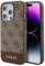 Guess iPhone 15 Pro Handyhülle Kompatibel mit Magsafe iPhone 15 Pro Hardcase- 4G Pu Bottom - Brown
