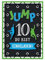Minkocards 12 Einladungskarten zum 10. Kindergeburtstag Junge Mädchen Jump Trampolin Einladungen zehnte Geburtstag