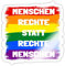 Spreadshirt Menschenrechte Statt Rechte Menschen Regenbogen Sticker, max. 10x10 cm, 10 x 10 cm, Weiß glänzend