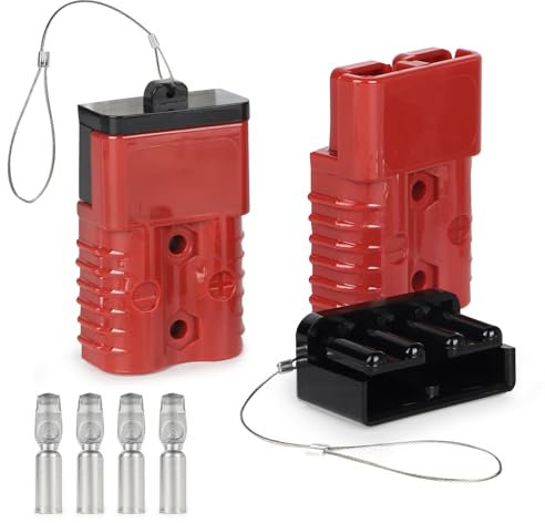 DBREAKS 2 Pcs Batterie à Connexion Rapide, 175A Batterie Connecteur, Rouge Batterie Connexion Rapide Prise de Connecteur, Batterie Déconnexion Rapide pour Voiture