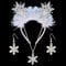 JeVenis Blätter Eiszapfen Haarreif Festival Kostüm Schneeflocken Haarschmuck Schneemann Stirnband für Feiertage Weihnachts Party Zubehör
