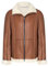 Valcuer 1887 Herren Lammfelljacke PETER aus echtem Leder, Lammfell, Fell, ideal als warme Winterjacke - bequem, warm und hochwertig in Cognac, in Gr. 56