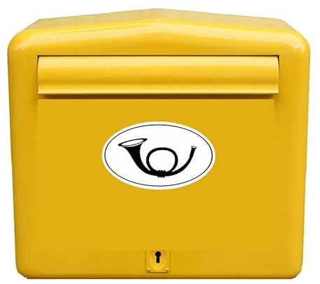 Posthorn Aufkleber Briefkasten Aufkleber Symbol Aufkleber (RPMt6/10) (10cm)