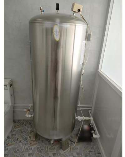 Wasserspeicher unter Druck Automatischer Brunnentank mit Armaturen für Haus, Wasserdrucktank aus Edelstahl für Keller/Bewässerung, Verdickter Wasserspeichertank für alle Jahreszeiten(15.9Gal/60L)
