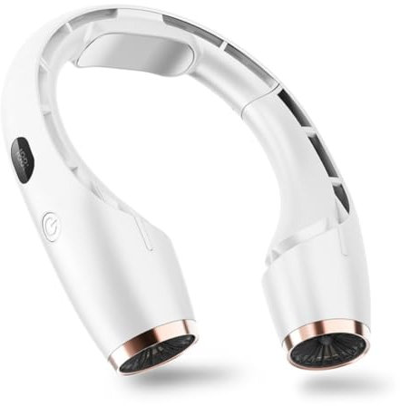 Guihydur Aire Acondicionado Portátil Ventilador de Cuello Colgado de Refrigeración Semi-Conductor 4000mAh 360 Enfriador Exterior