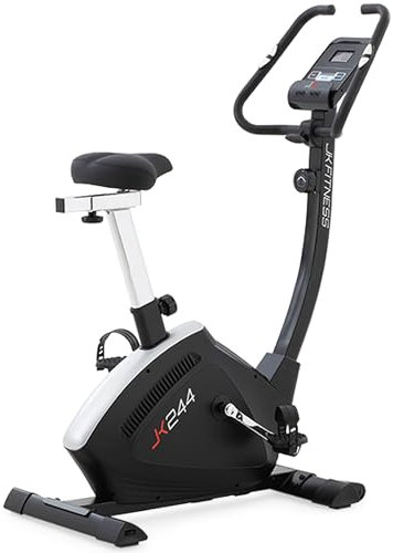 JK FITNESS Magnetischer Heimtrainer JK 244 | Schwungrad 9 kg | 8 Widerstandsstufen | Fitnessbike mit Zwift und Kinomap App | ergonomischer Sattel verstellbar | rutschfeste Pedale | LCD-Display mit