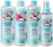 4er Pack: Natural Beauty Sprühpflege Feuchtigkeit, 150 ml, Beauty Bio-Hibiskus-Extrakt und Cocosmilch, 400 ml, Dusche Pfingstrosen-Extrakt & Bio-Kokosöl, 250 ml, Spülung, 350 ml