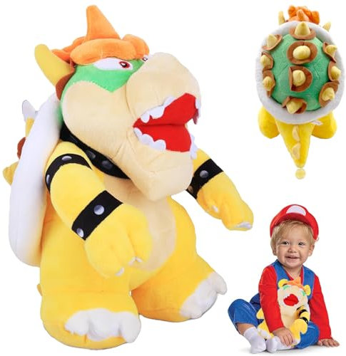 Bowser Kuscheltier, Bowser plüschtier, Kuscheltier Bowser, Bowser Spielzeug, Bowser Anime Kawaii Plush, Bowser Plüsch Stofftier, Bowser Anime Plush Figuren, Spiel Bowser Plüsch, für Kinder, Fans