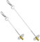 2 Pcs Bird Skewer Parrot Skewer Feeder Stainless Steel Chicken Veggies Skewer Fruit Holder Bird Veggies Skewer Fruit Food Holder Foraging Toy for Budgie Parakeet Cockatiel(silver)
