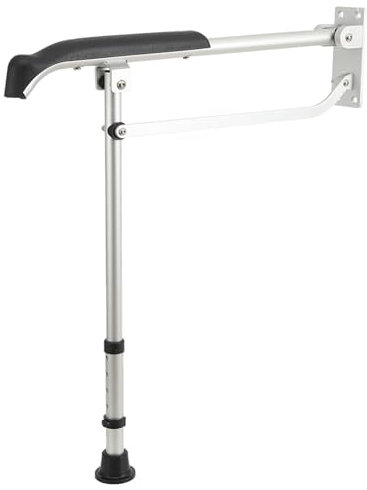 AXGCAA Haltegriff für die Toilette, klappbare Badezimmergriffe mit Einstellbarer Höhe, Sicherheitsstützhandlauf mit Gummifüßen, wandmontierte Duschhilfe, belastbar bis 130 kg, für Schwangere, ältere