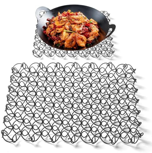 Topfuntersetzer Aus Metall,Spiraltopfuntersatz, 18 X 18 cm Topfuntersetzer Aus Metall Für Heiße Gerichte,Outdoor-Geschirrmatte, Hitzebeständig, Verbrühungsschutz Für Camping, Picknick