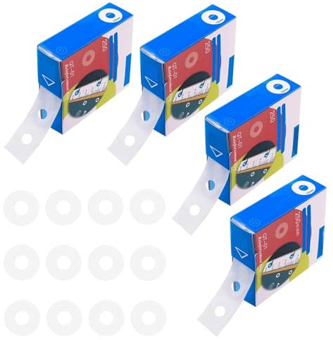 Yuannee Lochverstärker Selbstklebend,1000 PCS Lochverstärker Selbstklebend Transparent Verstärkungsringe Seitenverstärkungsaufkleber für Büro Schule Home Supplies Transparent